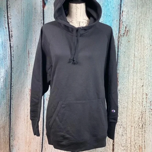 CHAMPION NWT Black Plus Size Powerblend Fleece Hoodie - Picture 8 of 12